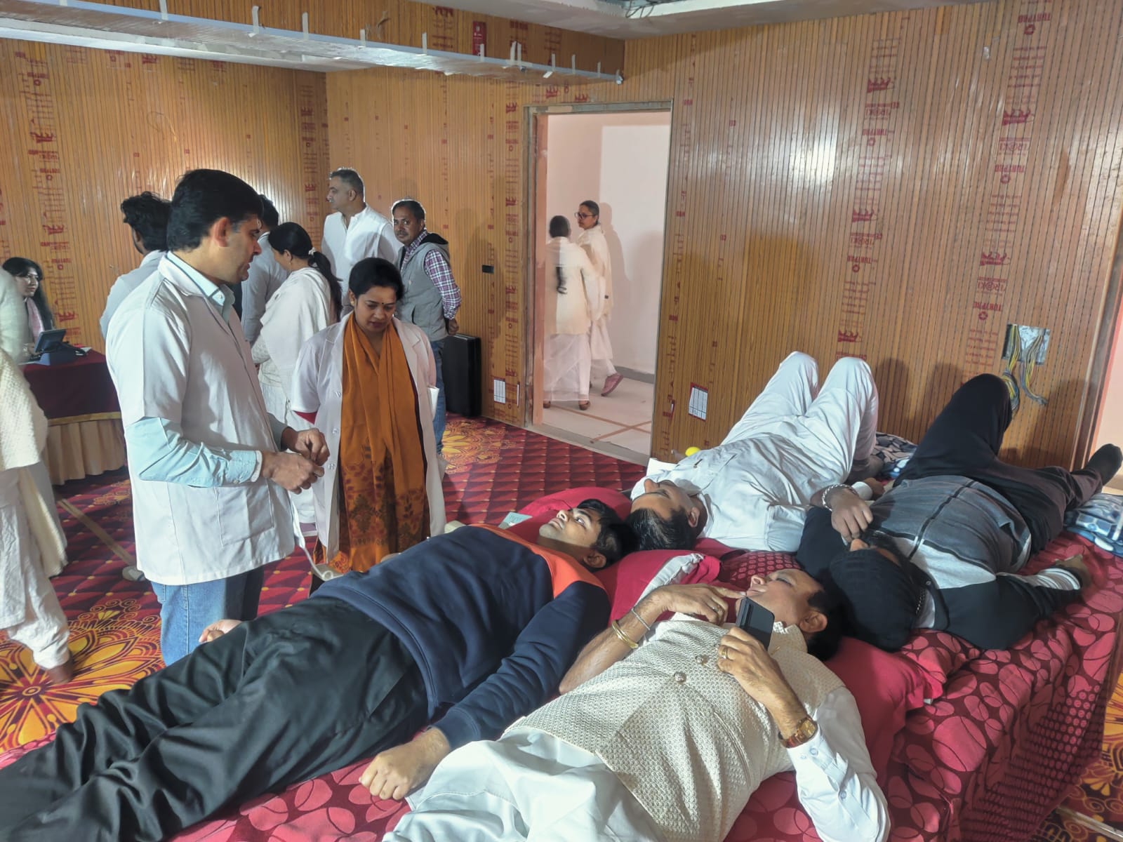 A massive blood donation camp was organized on Sunday in the divine memory of the late Dr. Harminder Singh.